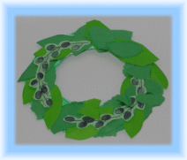 Paper Plate Olive Wreath