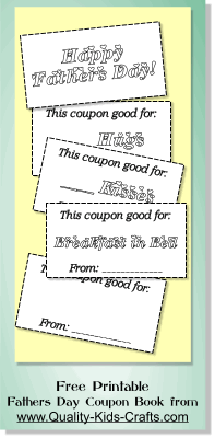 Fathers Day Coupon Book