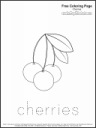 Free Coloring Page: Cherries