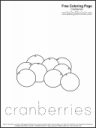 Free Coloring Page: Cranberries